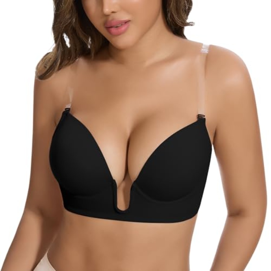 Plunge Bra Push Up - JOYSHAPER Plunge Bras for Women Backless