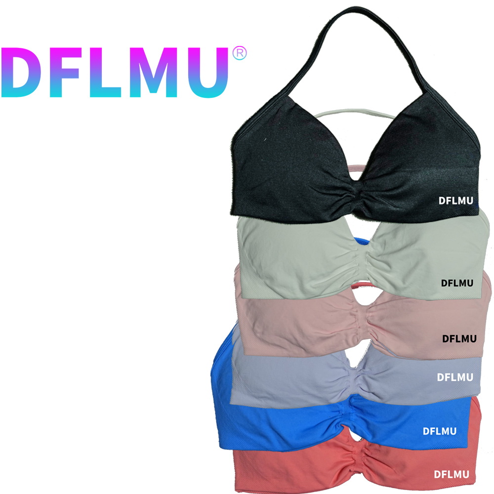 T Shirt Bra Seamless - DFLMU Women Halter Sports Bra Push