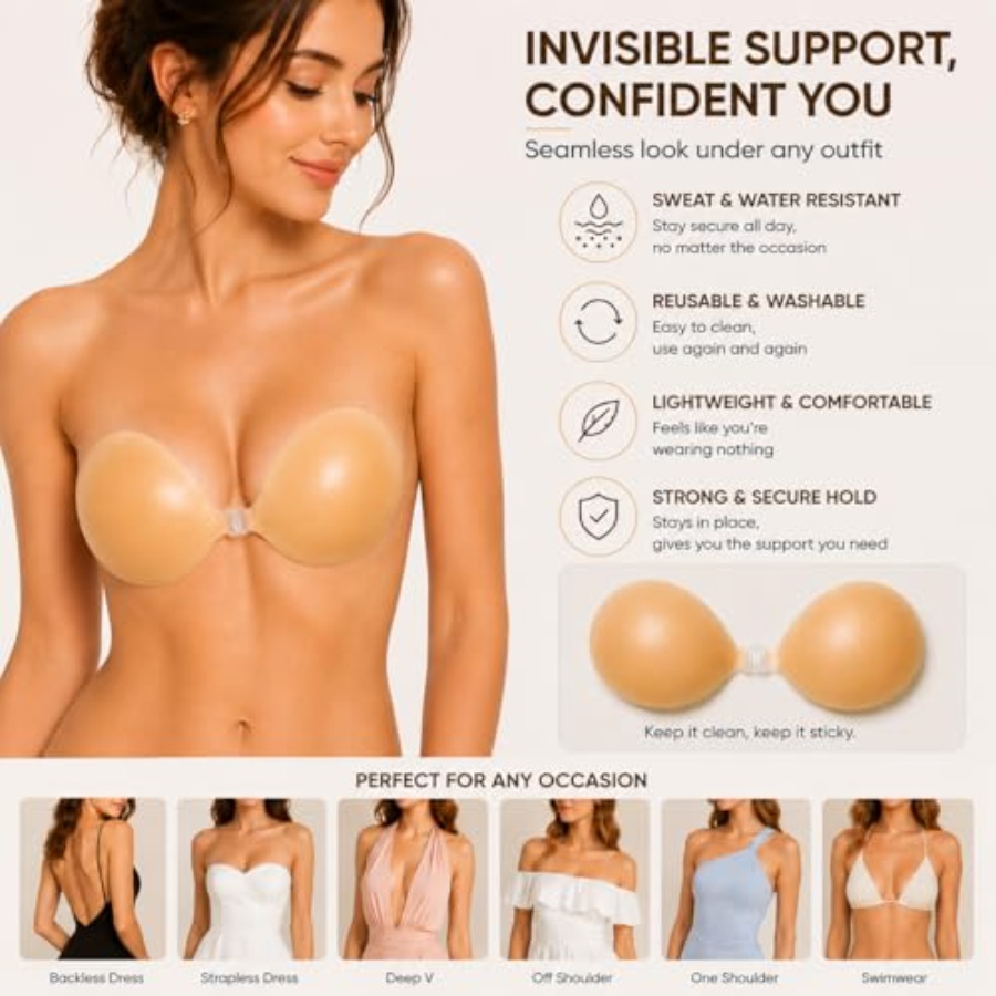 Hasimor Sticky Bra Ultra Thin  - Backless Bra Sticky ulasan dan harga