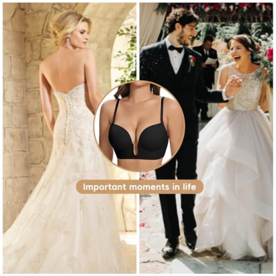 JOYSHAPER Plunge Bras for Wome - Plunge Bra Push Up ulasan dan harga