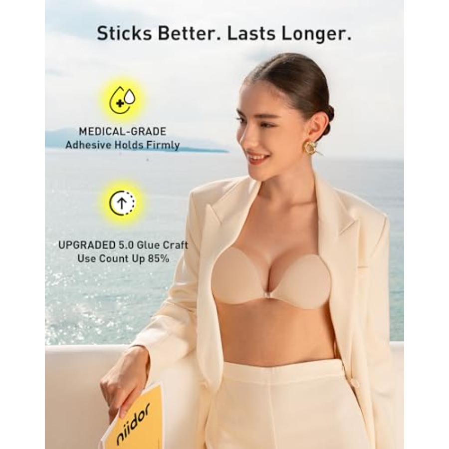 Niidor Adhesive Bra Strapless  - Backless Bra Sticky ulasan dan harga