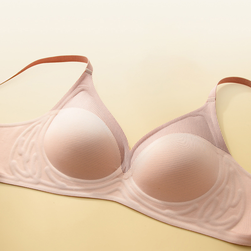 Stripe Color Contrast Soft Sup - Underwire Bra Padded ulasan dan harga