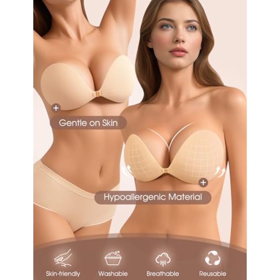 Sticky Bra Push Up Strapless A - Backless Bra Sticky ulasan dan harga