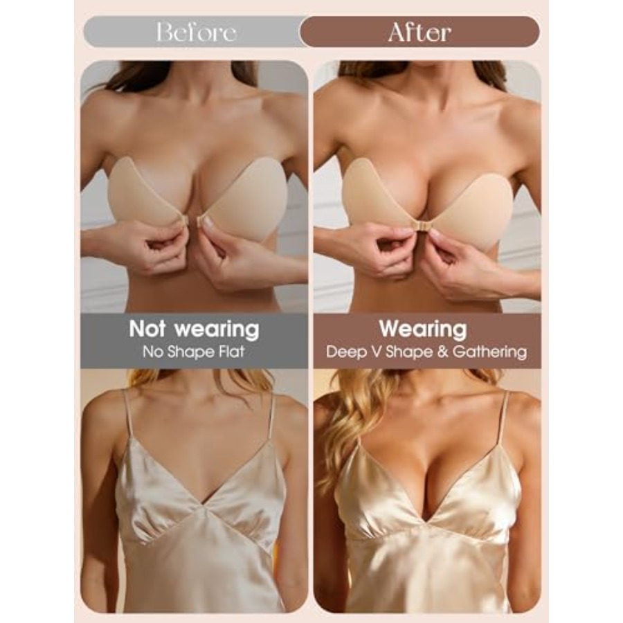 Sticky Bra Push Up Strapless A - Backless Bra Sticky ulasan dan harga