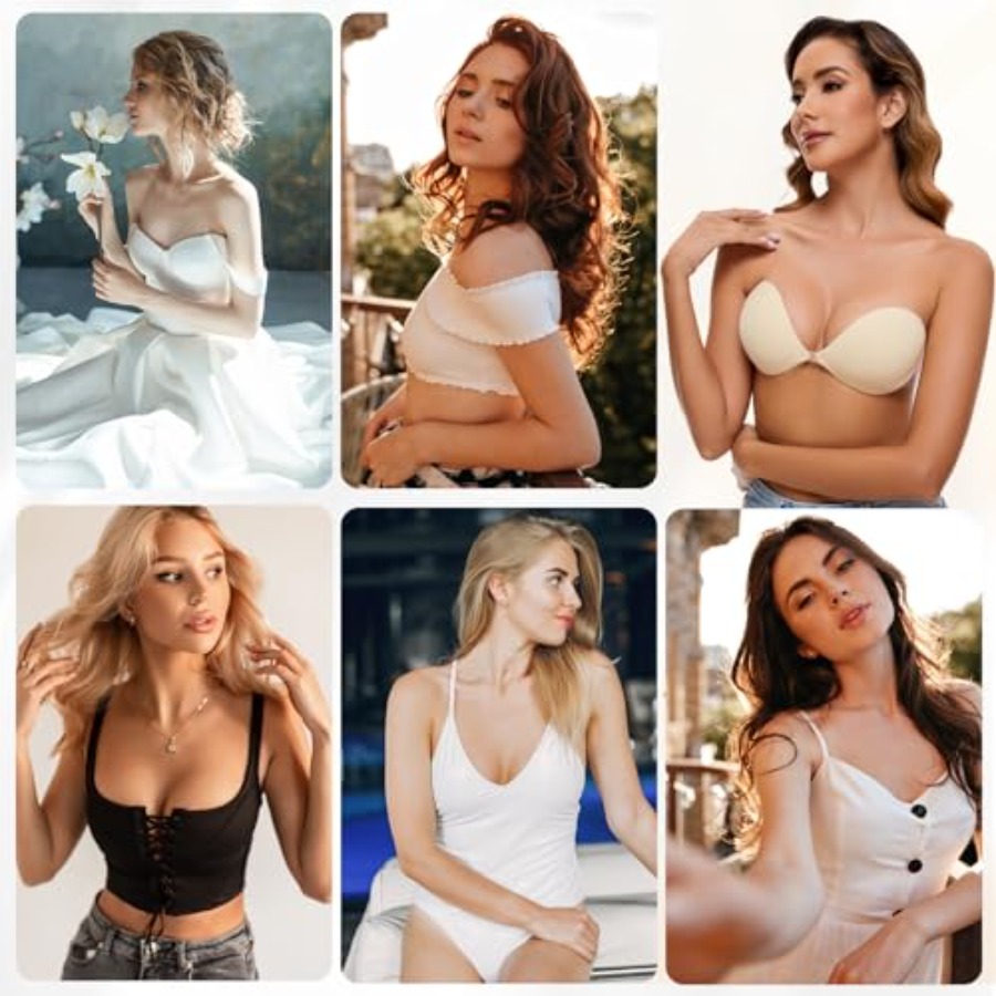 RELIRELIA Women's Sticky Self  - Backless Bra Sticky ulasan dan harga